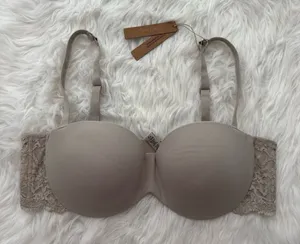 Skims Fits Everybody Lace Lightly Lined Balconette Bra Stone Size 42B thumbnail 1