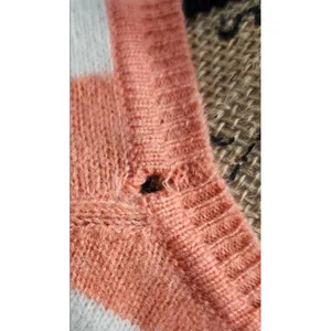 Lord And Taylor Sweater Womens Size Medium White Orange Striped Crew‎ Neck Cozy thumbnail 3