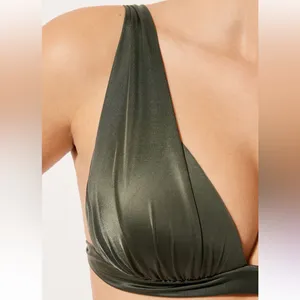 Calzedonia Graduated Padding Triangle Swimsuit Top Shiny Satin thumbnail 4