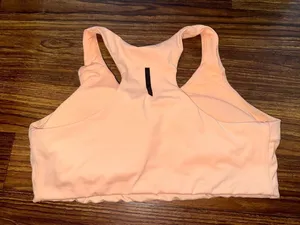 Reebok Lux Peached Longline Sports Bra in Peach thumbnail 2