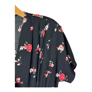 FRNCH Paris Dress Women Small Black Red Floral‎ Print Fit And Flare Mini Boho thumbnail 7