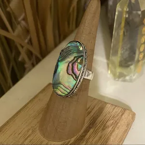 Abalone Sterling Silver Rings Size 61/4 thumbnail 3