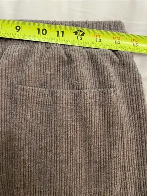 Halara Ribbed Mid Rise Drawstring Pockets Wide Leg Cargo Pants Medium Taupe thumbnail 5