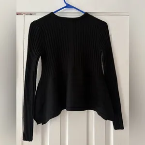 Opening‎ Ceremony Merino Wool Black Knit Sweater Size Small EUC thumbnail 2