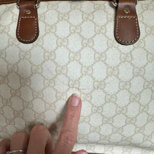 Gucci Cream and Brown Tote Bag with Signature GG Monogram thumbnail 4