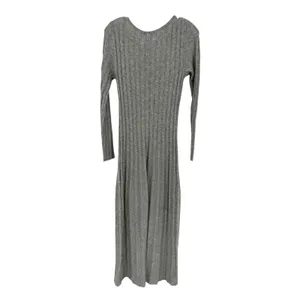 Abercrombie & Fitch Sweater Midi Dress Women Small Grey Ribbed Minimalist Luxury thumbnail 11