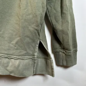Buffalo David Bitton Olive Green Oversized Crewneck Sweatshirt Large Side Slits thumbnail 4