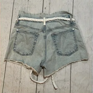 7 for all mankind blue denim shorts thumbnail 4