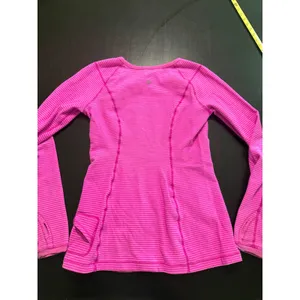 Lululemon Swiftly‎ Tech Long Sleeve Shirt Pink Striped Running Top Size 6 thumbnail 5