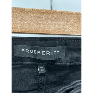 Prosperity Jeans Women 31 Black Denim Wide‎ Leg Embroidered Cotton Blend thumbnail 5