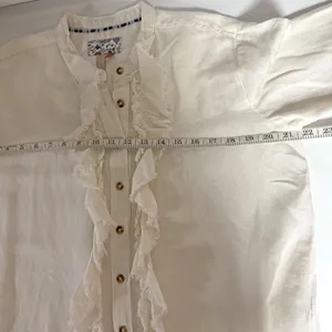 Anthro l Pilcro Ruffled Placket Shirt thumbnail 7