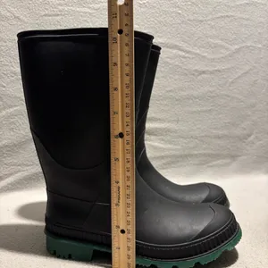 Unbranded Unisex Black & Green Rubber Rain & Garden Boots size 7 made in U.S.A. thumbnail 9