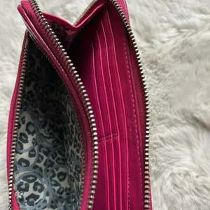 Coach Poppy Pink Leather Wristlet thumbnail 5