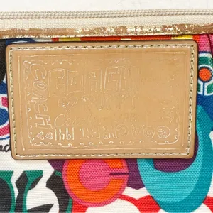 COACH Womens Poppy Multi Color Removable Strap Signature C Metallic‎ Leather thumbnail 2