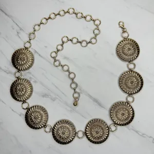 Flower Concho Sunburst Gold Chain Belt OS ✨ thumbnail 1