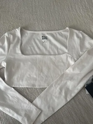 PacSun White Square Neck Crop Top thumbnail 2