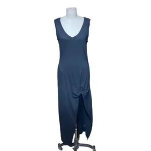 N:Philanthropy Bessie Maxi Dress Sleeveless Slit Draped Jersey‎ Black Size Small thumbnail 3