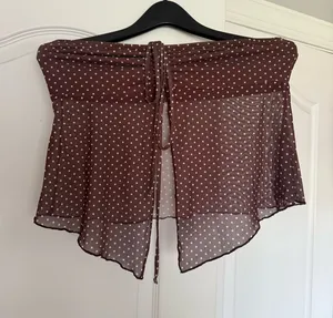 Cute polka dot tube top Brown Size L thumbnail 1