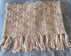 Francesca's NEW  Pink Fringe Infinity Scarf thumbnail 1