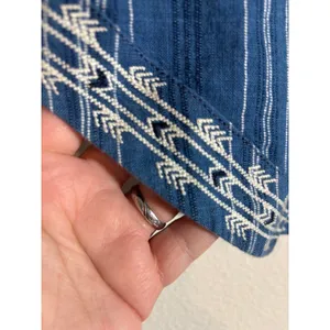 Madewell Size XS Embroidered Blue Chambray Square Neck Top & Sleeveless Romper thumbnail 4
