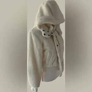 Aeropostale Off-White Teddy Jacket with Hood thumbnail 6