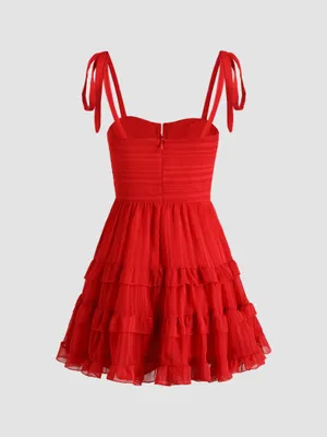 Ruffled Red Dress from Cider thumbnail 2