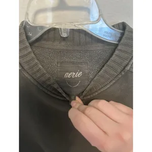 Aerie Down To Earth Oversized Crew Sweatshirt Olive Green Size XXS Comfort Cute thumbnail 7