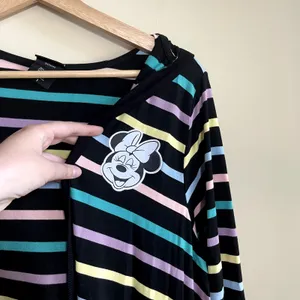 Disney‎ colorful striped cardigan hooded women's size 1X rayon blend sweater thumbnail 2