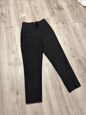 Zara Black Cropped High-Waist Slim Pants thumbnail 5