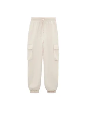 Zara Cargo Jogger Sweatpants Beige L NWT Neutral Minimalist Casual Spring Cozy thumbnail 2
