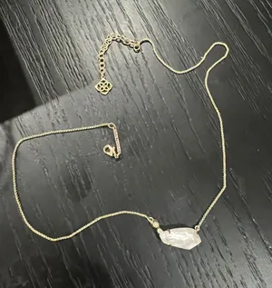 Kendra Scott White Quartz Pendant Necklace thumbnail 1