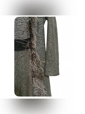 TOUCH Israel Women’s Modest Sparkle Feather Trim Evening Dress Size EU 40 thumbnail 9