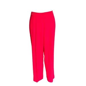 Vintage Red 2 Piece Pant Suit‎ Asymmetrical Button Blazer Pleated Trousers 1980s thumbnail 8