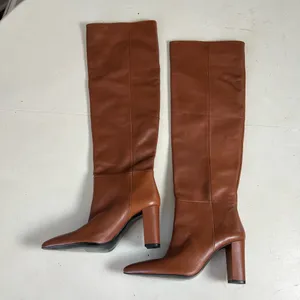 NWT MANGO- Roma Knee High Leather Brown Size 9 thumbnail 3