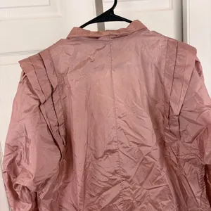 The Totes Coat vintage dusty rose nylon long coat thumbnail 7