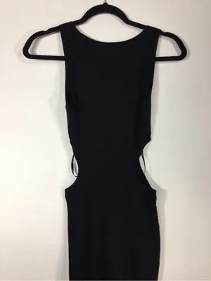 Abercrombie & Fitch Elevated Knit Cutout Midi Knit Dress Black Size Small thumbnail 13