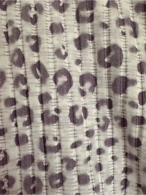 Halara White Tie-Front Short Sleeve Purple Leopard Print Cropped Lounge Top L thumbnail 5