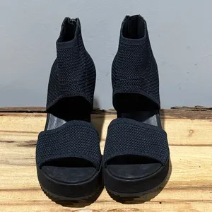 *New* Eileen Fisher Women'S Leto Wedge Sandal,‎ Black, 5.5 B101 thumbnail 10