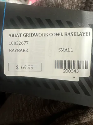 Ariat Gridwork BaseLayer Top Cowl Neck Barbark Small thumbnail 5