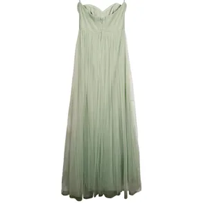 Jenny Yoo Annabelle Strapless Tulle Gown Maxi Dress Size 4 Green Wedding Formal thumbnail 3