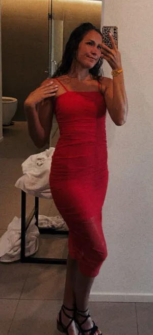 Target Spaghetti Strap Red Dress thumbnail 1