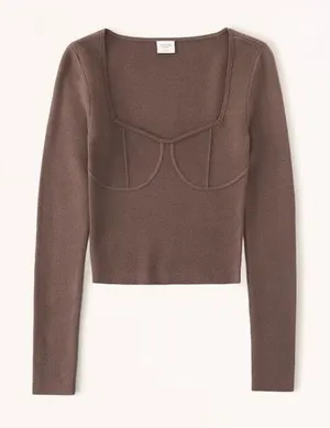 Abercrombie Corset Slim Sweater Top thumbnail 1