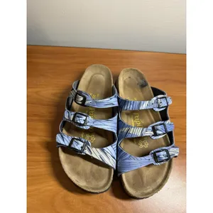 Birkenstock Papillio Florida Three Strap Floral Sandals Buckle Sz 39 Women's 8 thumbnail 2