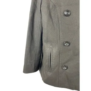Anne Klein Brown Double Breasted Short Length Wool Blend M Lined Peacoat thumbnail 3