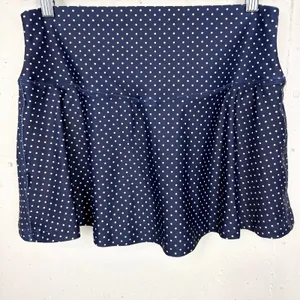 Smith & Quinn Anne Skort Wide Waistband Stretch Navy Blue Polka Dot Size Medium thumbnail 4