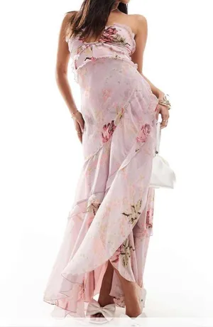 NWT Floral Chiffon Dress thumbnail 1