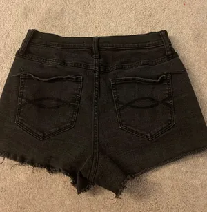 Abercrombie High Waisted Black Jean Shorts thumbnail 2