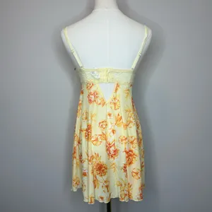 French Affair Anise Flower Lace Robe - Yellow Floral (Size M) thumbnail 3