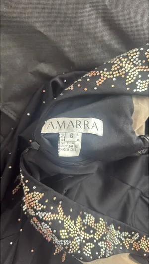 Amara 88854 prom dress Black Size 6 thumbnail 3