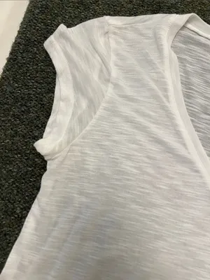 Michael Stars White V-Neck Short Sleeve Tee thumbnail 2
